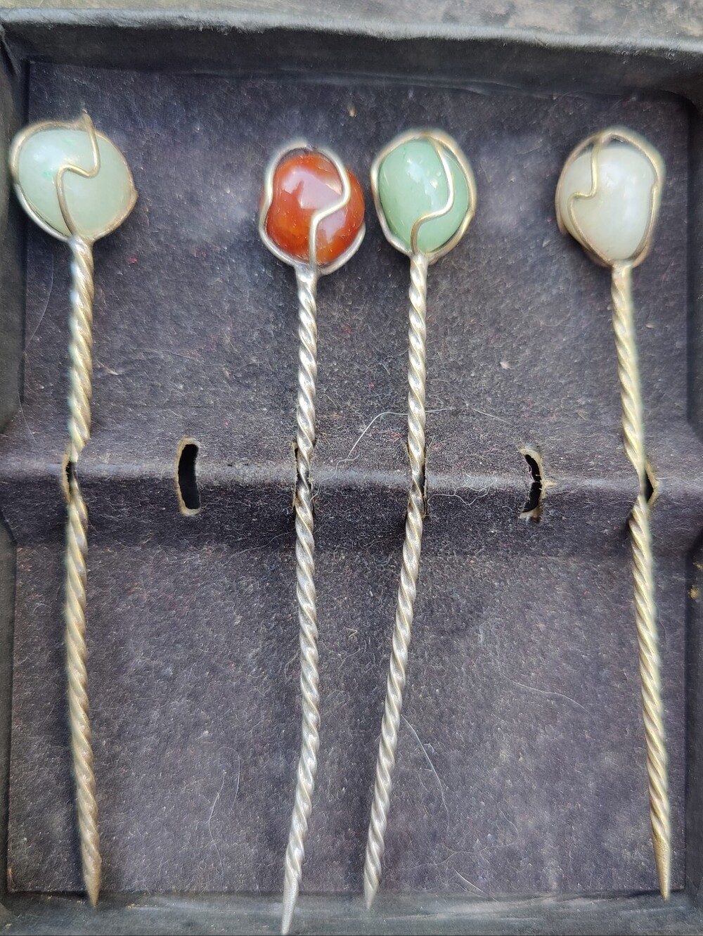 Vintage Brazilian Gemstone Hors D'oeuvre Sticks